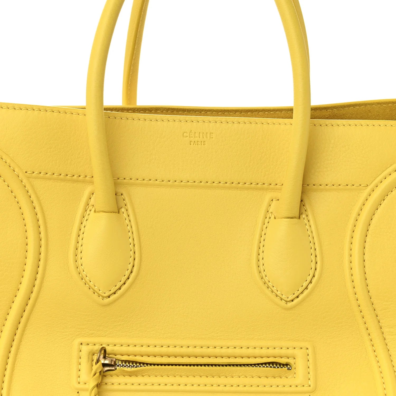 Supple Calfskin Medium Phantom Luggage Sun Yellow