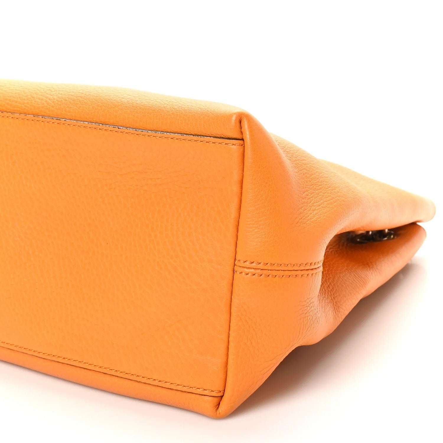 Pebbled Calfskin Medium Soho Chain Shoulder Bag Curcuma