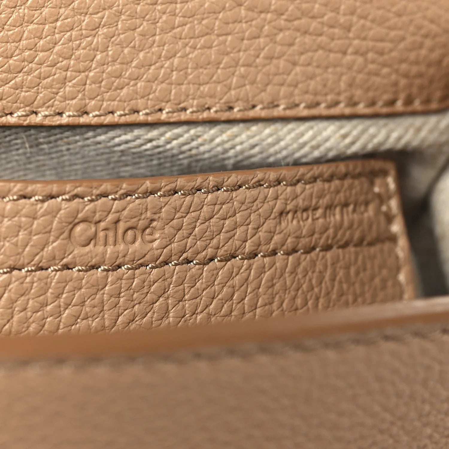 Grained Calfskin Small Marcie Saddle Bag Light Tan