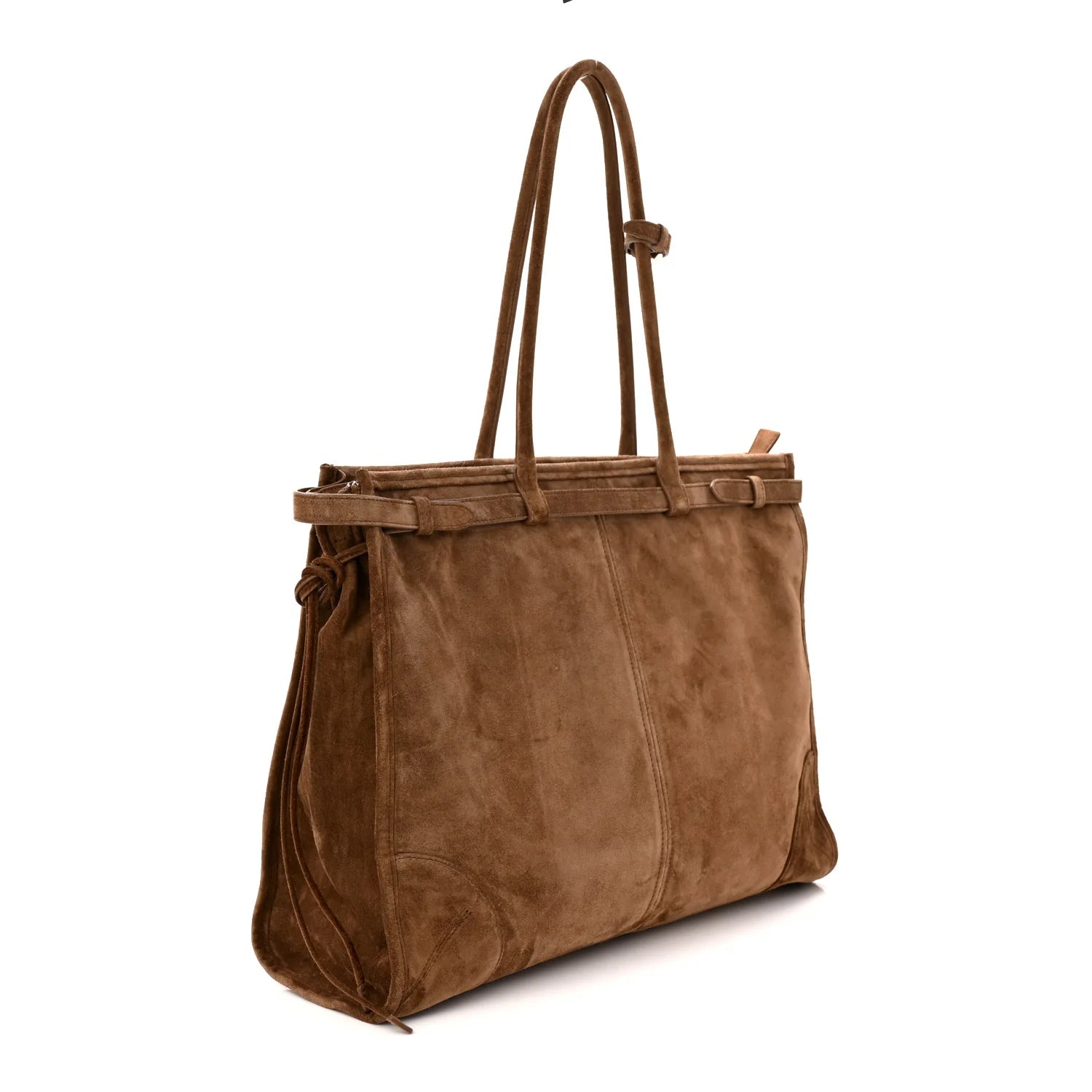 Suede Extra Large Bonnie Shoulder Bag Cocoa Brown