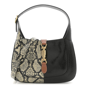 Snakeskin Small Jackie 1961 Hobo Black Beige