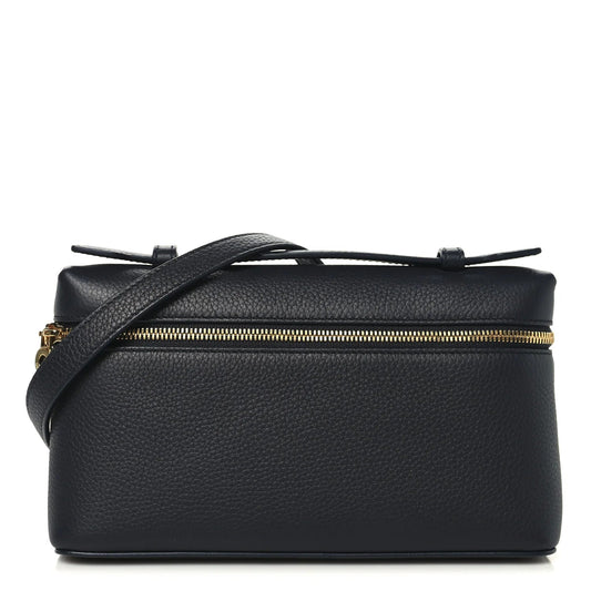 Grained Calfskin L19 Extra Pocket Pouch Navy Blue