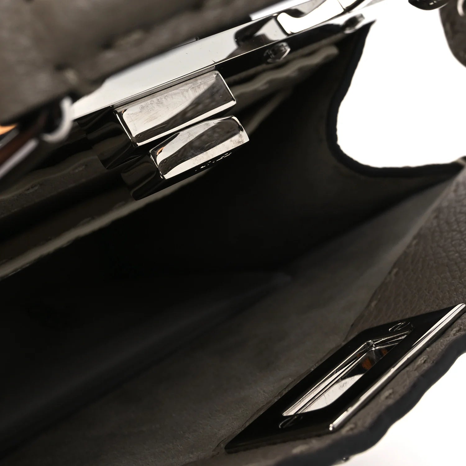 Cuoio Romano Selleria Chamois Small Peekaboo I SEE U Satchel Corda Camelia Cipria