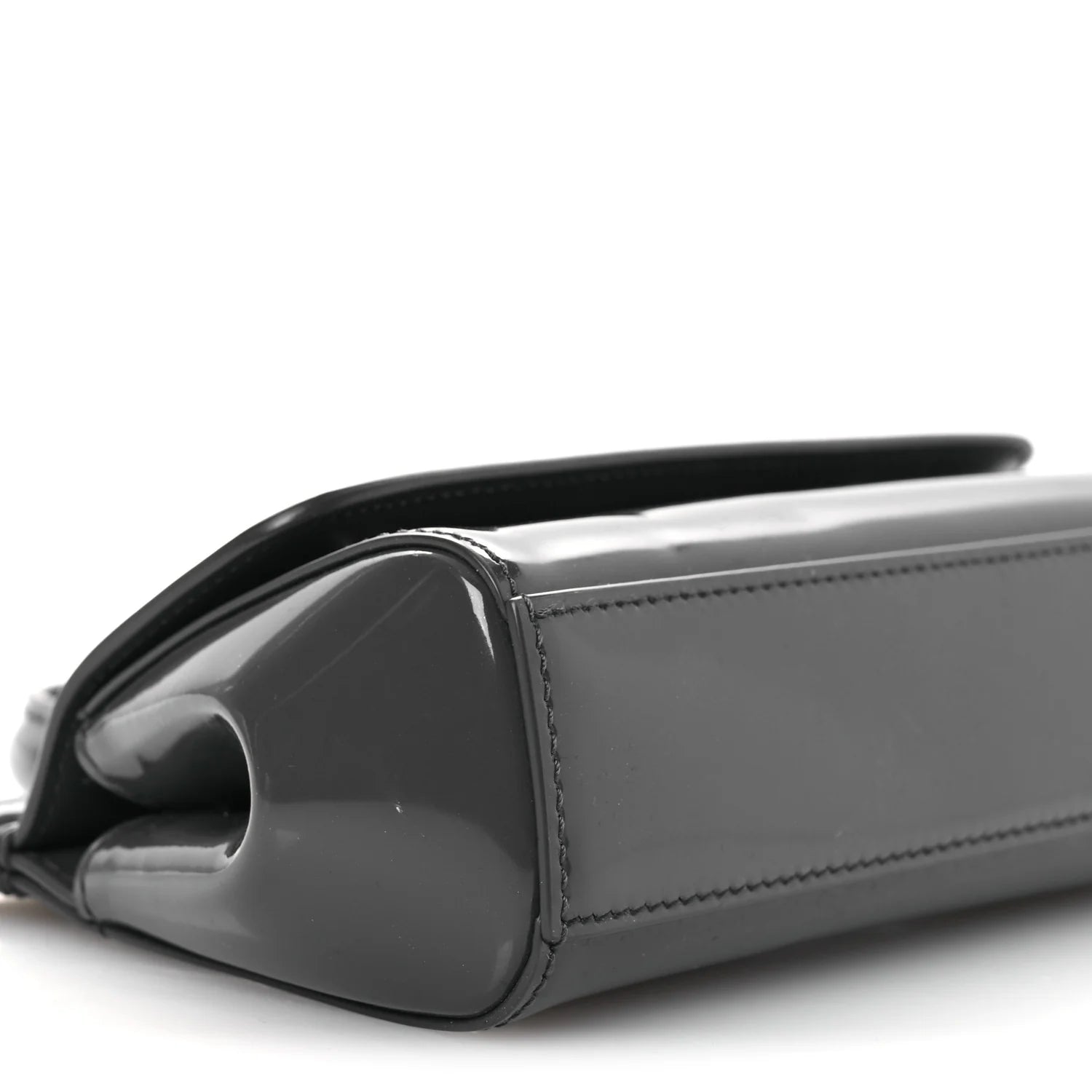 Patent Small Miss Sicily Satchel Grey