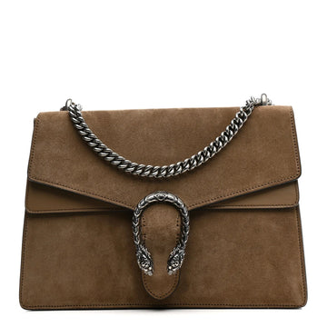 Suede Medium Dionysus Shoulder Bag Taupe
