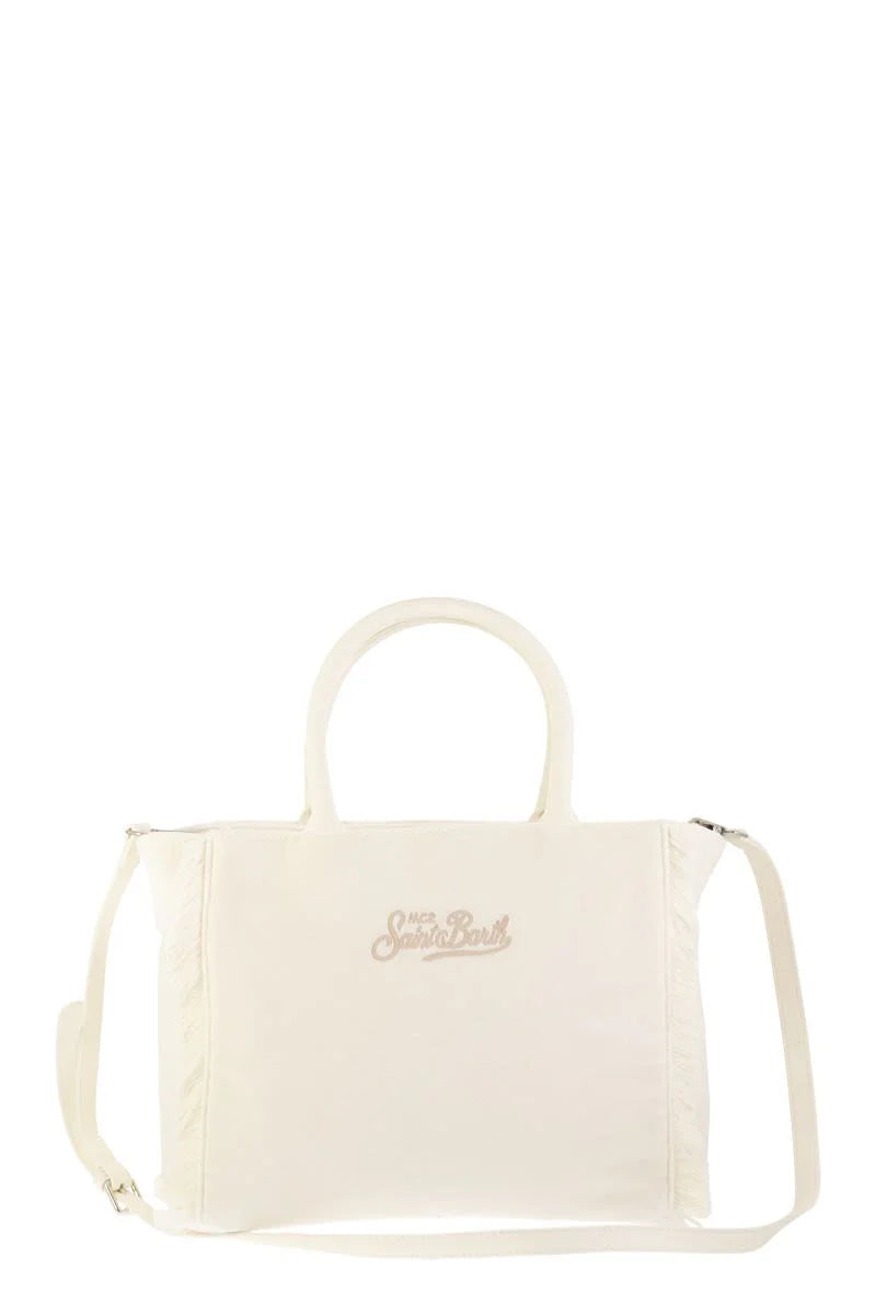 COLETTE - VELVET HANDBAG with LOGO