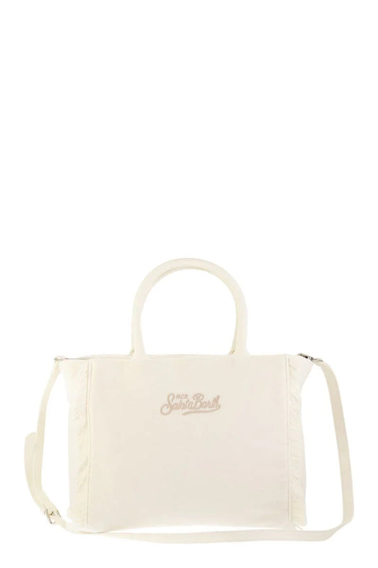 COLETTE - VELVET HANDBAG with LOGO