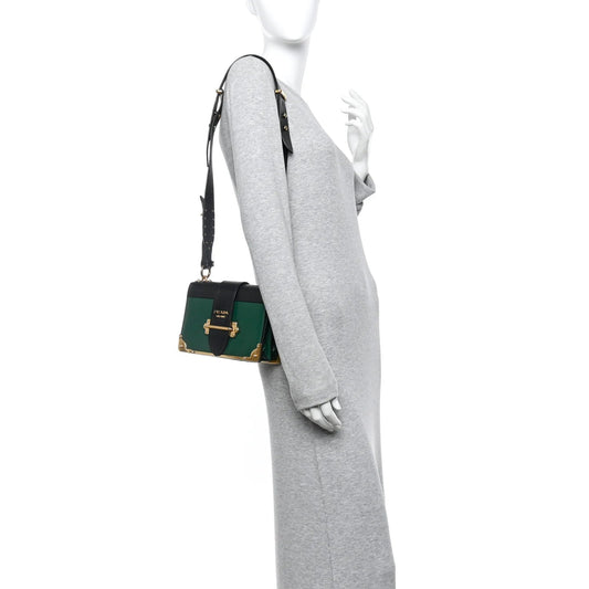 City Calf Saffiano Cahier Bag Biliardo Black