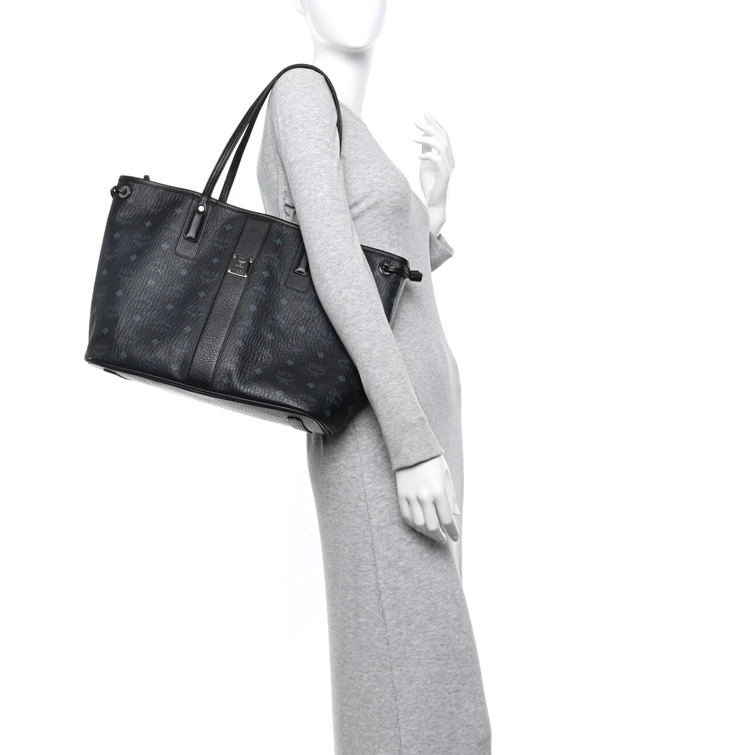 Visetos Medium Liz Reversible Shopper Tote Black