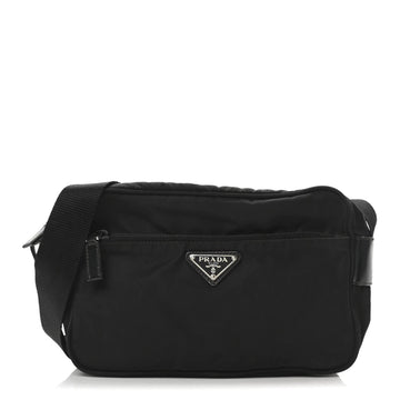 Tessuto Nylon Triangle Shoulder Bag Black