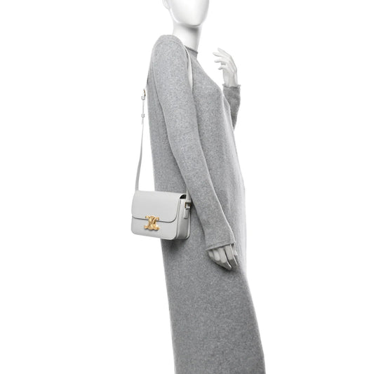 Shiny Calfskin Teen Triomphe Arctic White