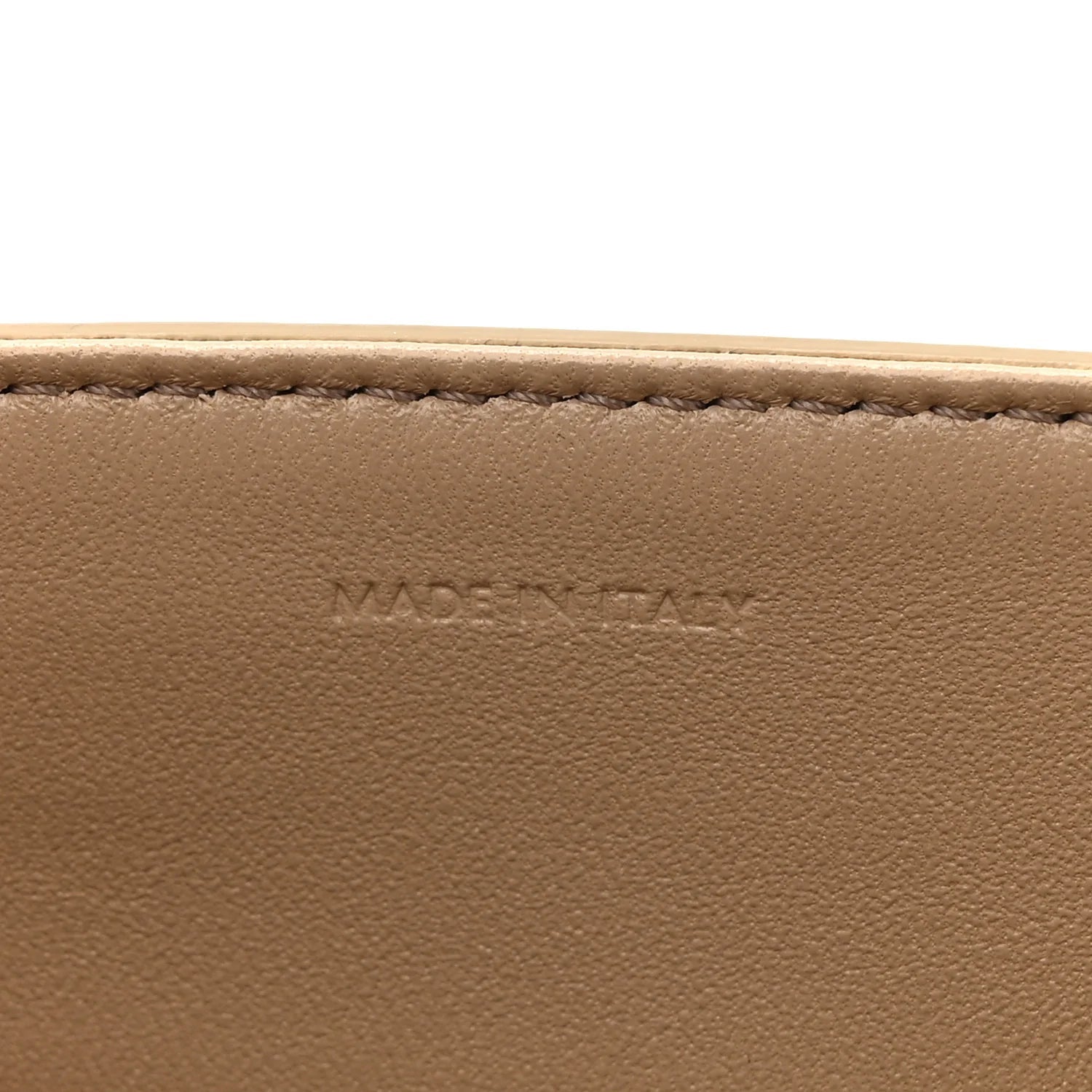 Satinated Calfskin Mini 16 Top Handle Bag Beige