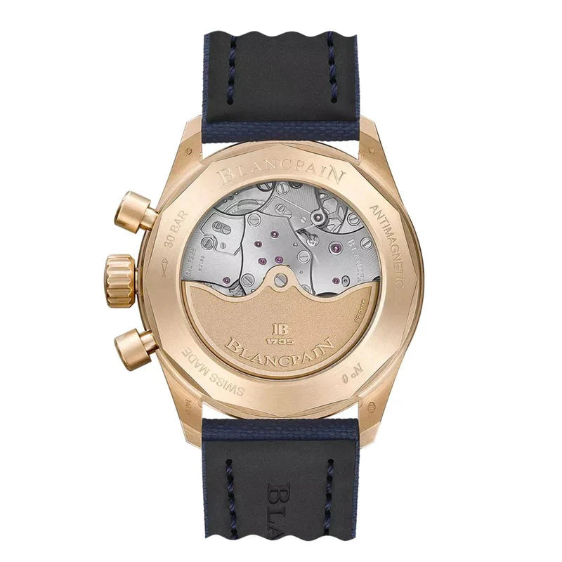 Unworn  Fifty Fathoms Bathyscaphe Chronographe Flyback, 18K Red Gold, 43Mm, Ref# 5200-3640-O52A, Box and Papers