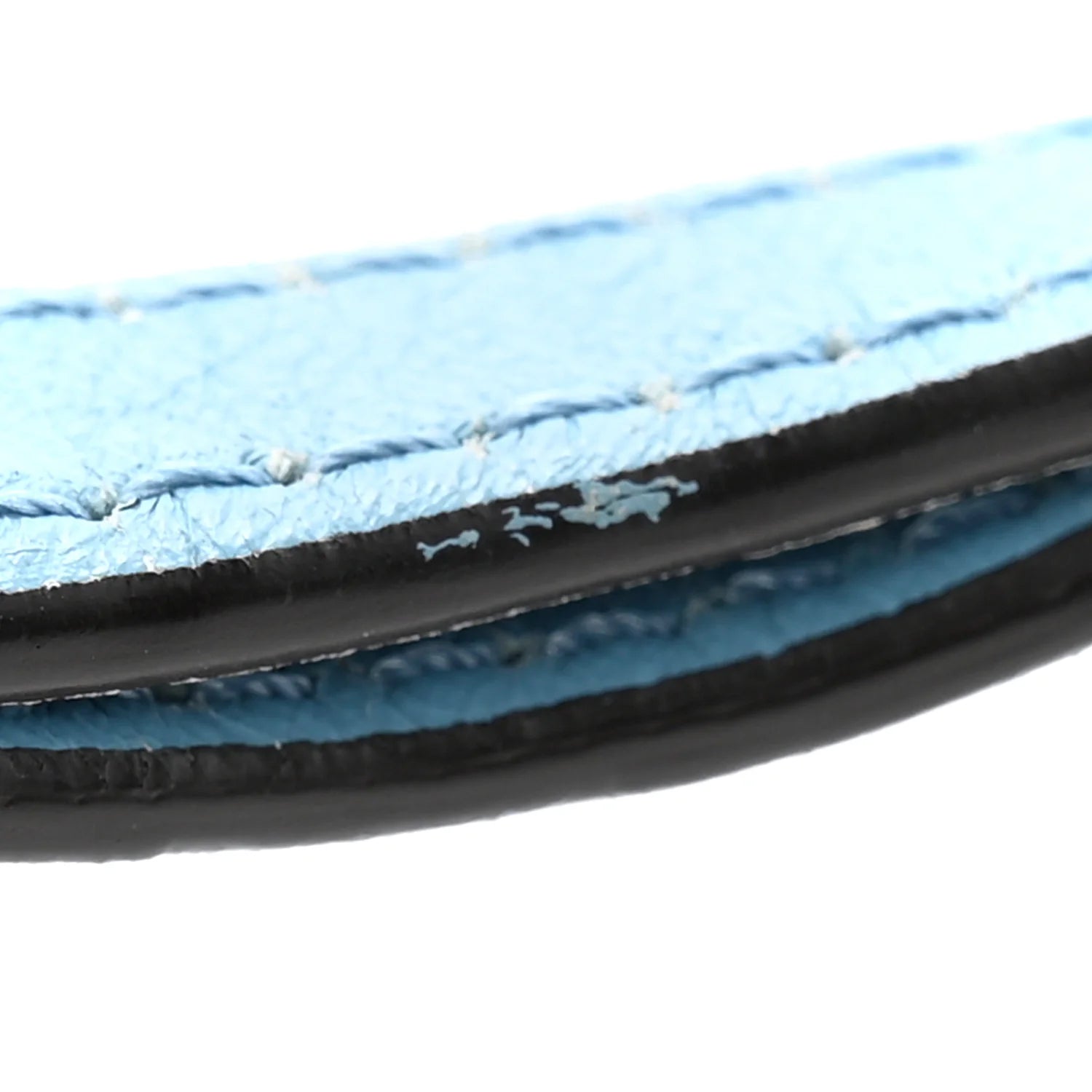 Suede Calfskin Faye Wallet on Strap Vinyl Blue