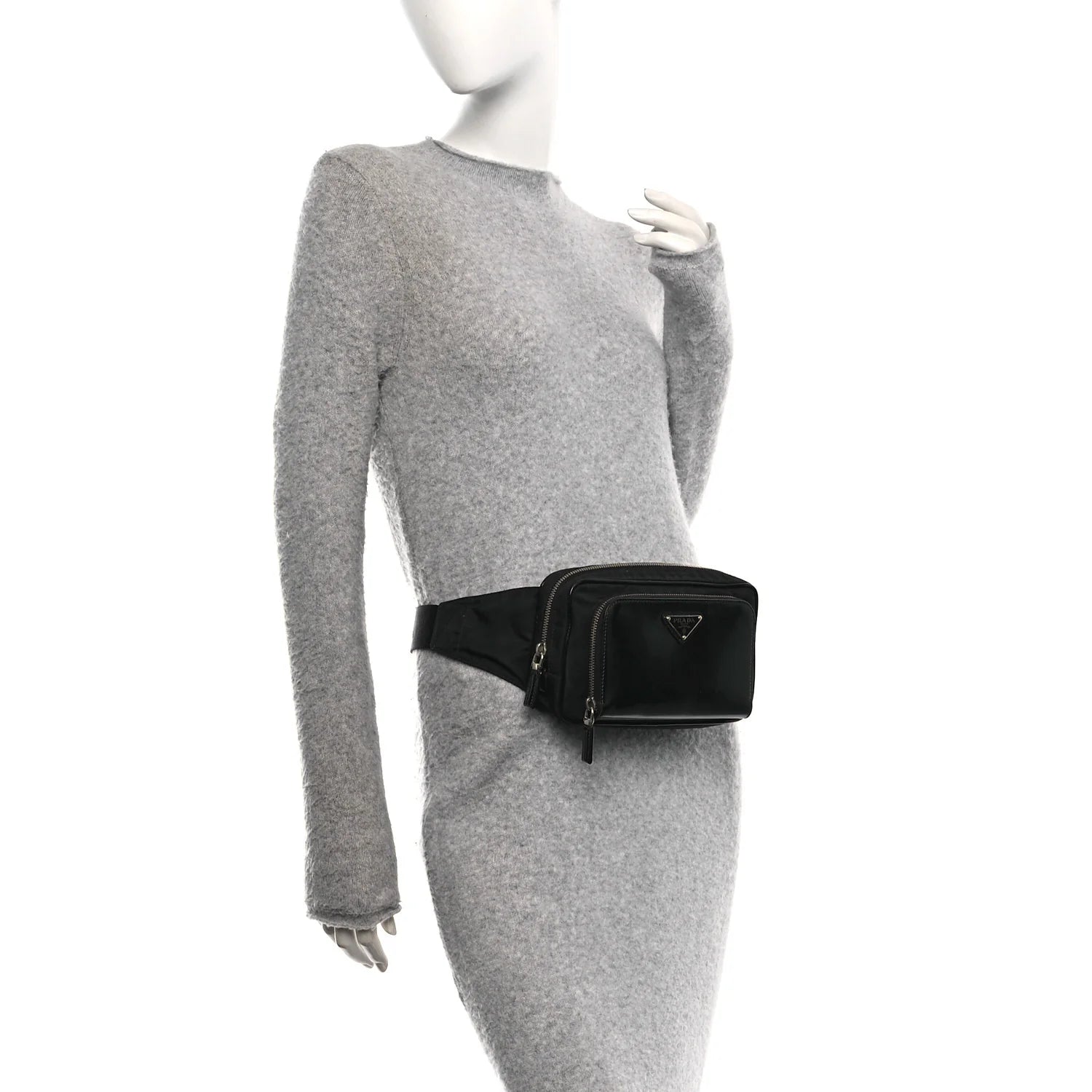 Re-Nylon Spazzolato Belt Bag Black