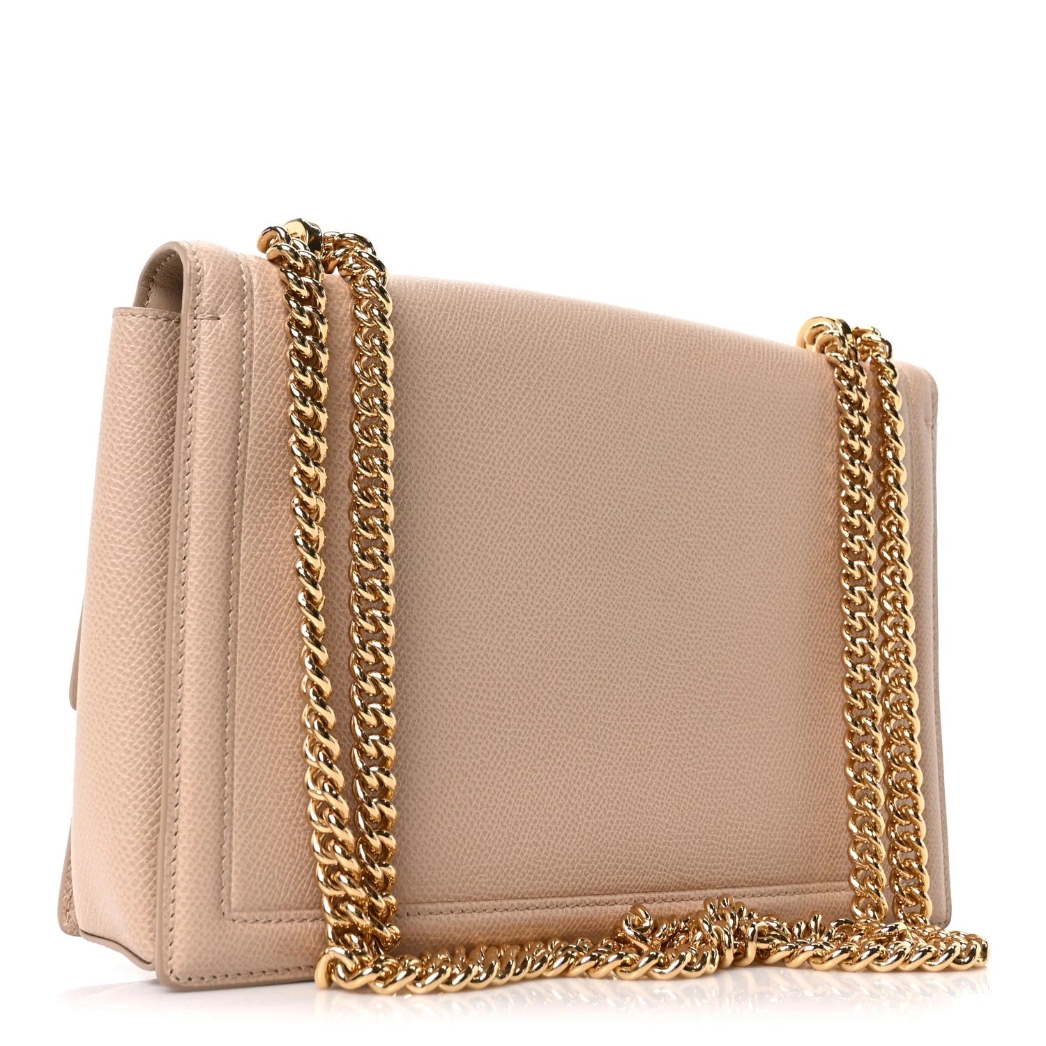 Printed Calfskin Ginny Shoulder Bag Beige