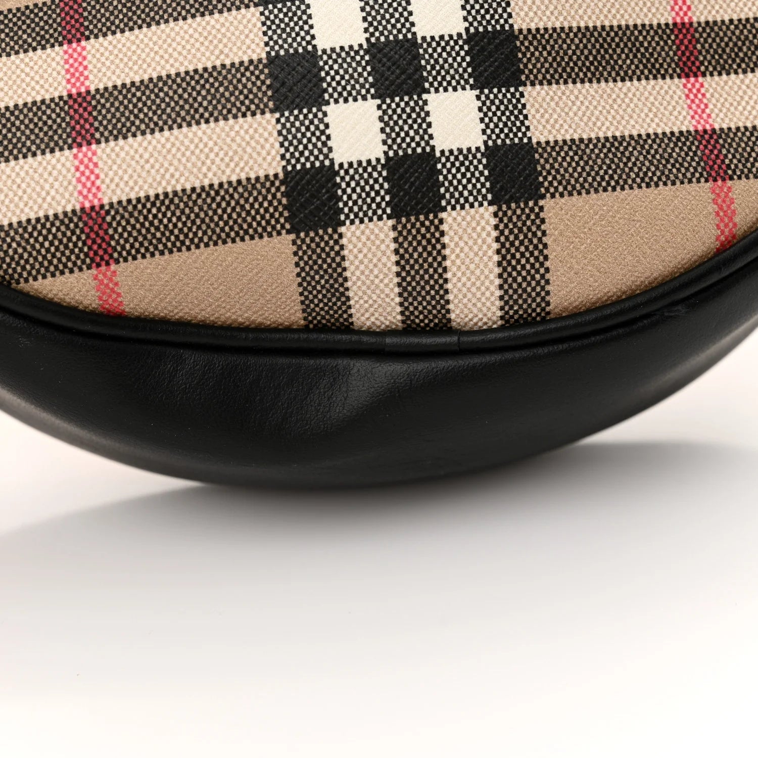 Vintage Check Canvas Calfskin Louise Bag Archive Beige Black