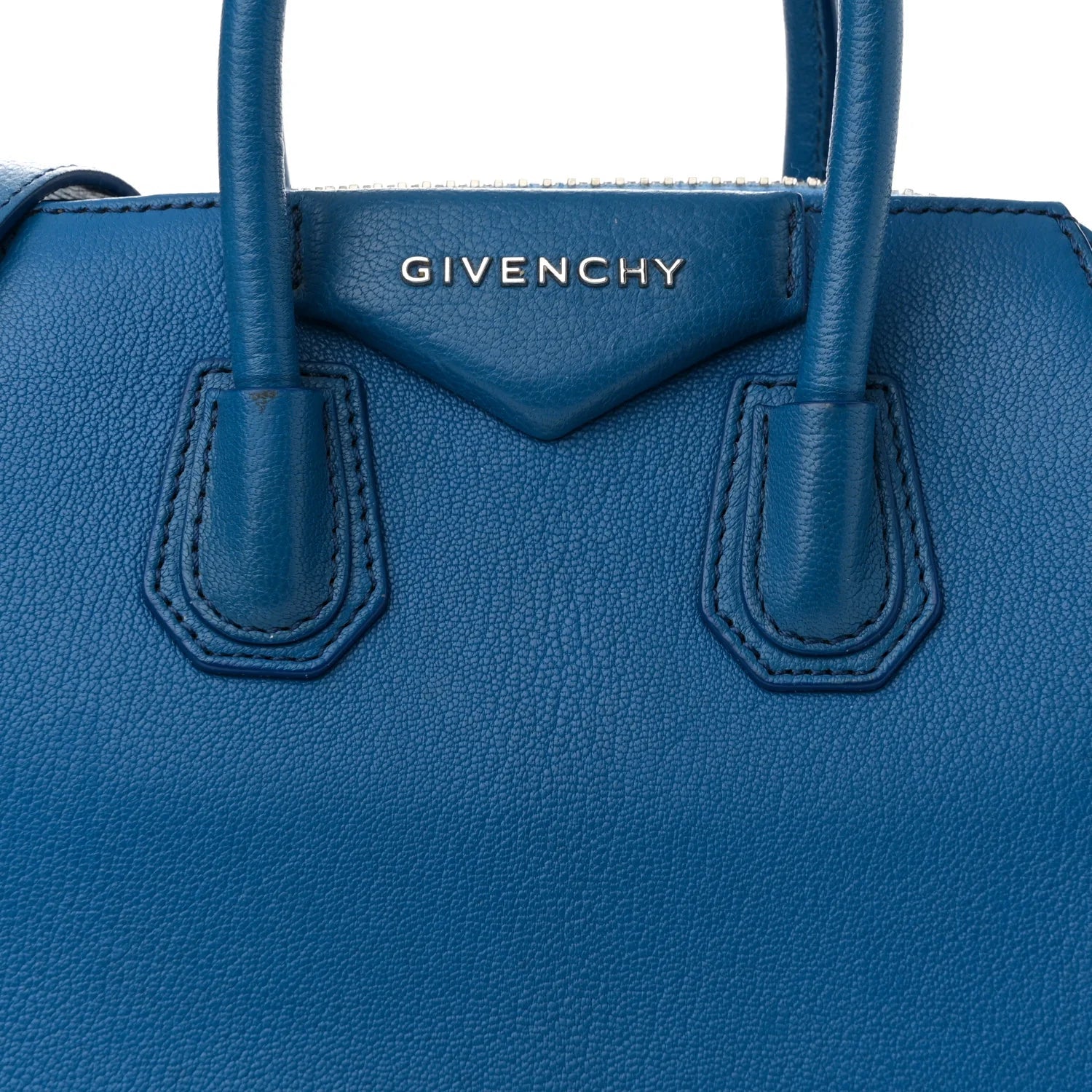 Sugar Goatskin Mini Antigona Persian Blue