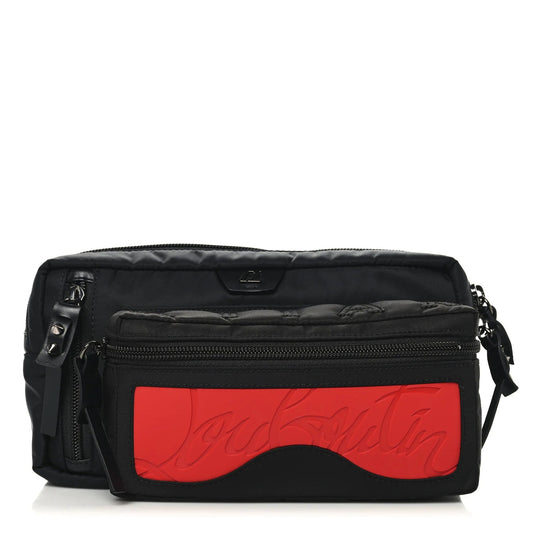 Nylon Loubideal Sneaker Sole Belt Bag Black