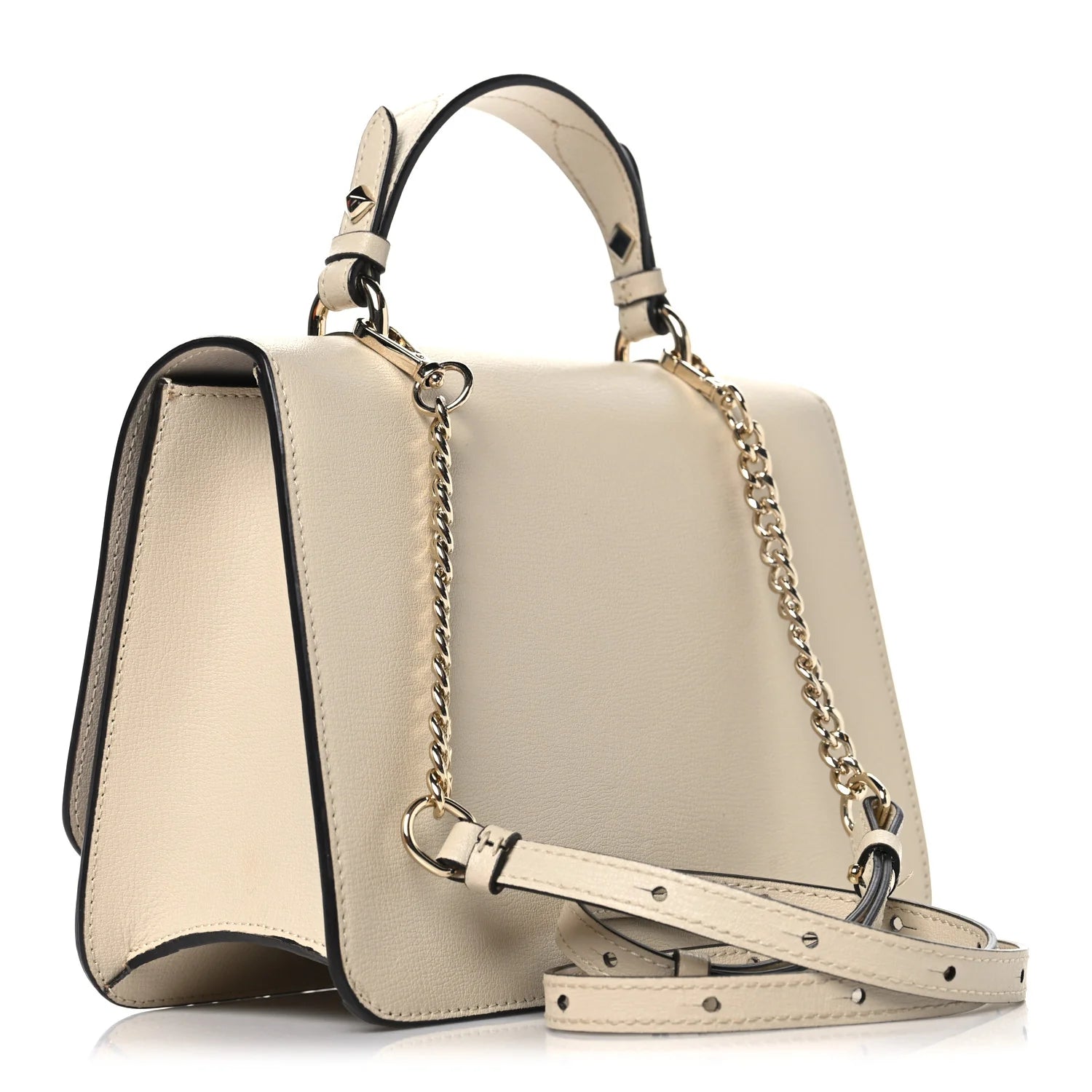 Grainy Calfskin JC Top Handle Beige