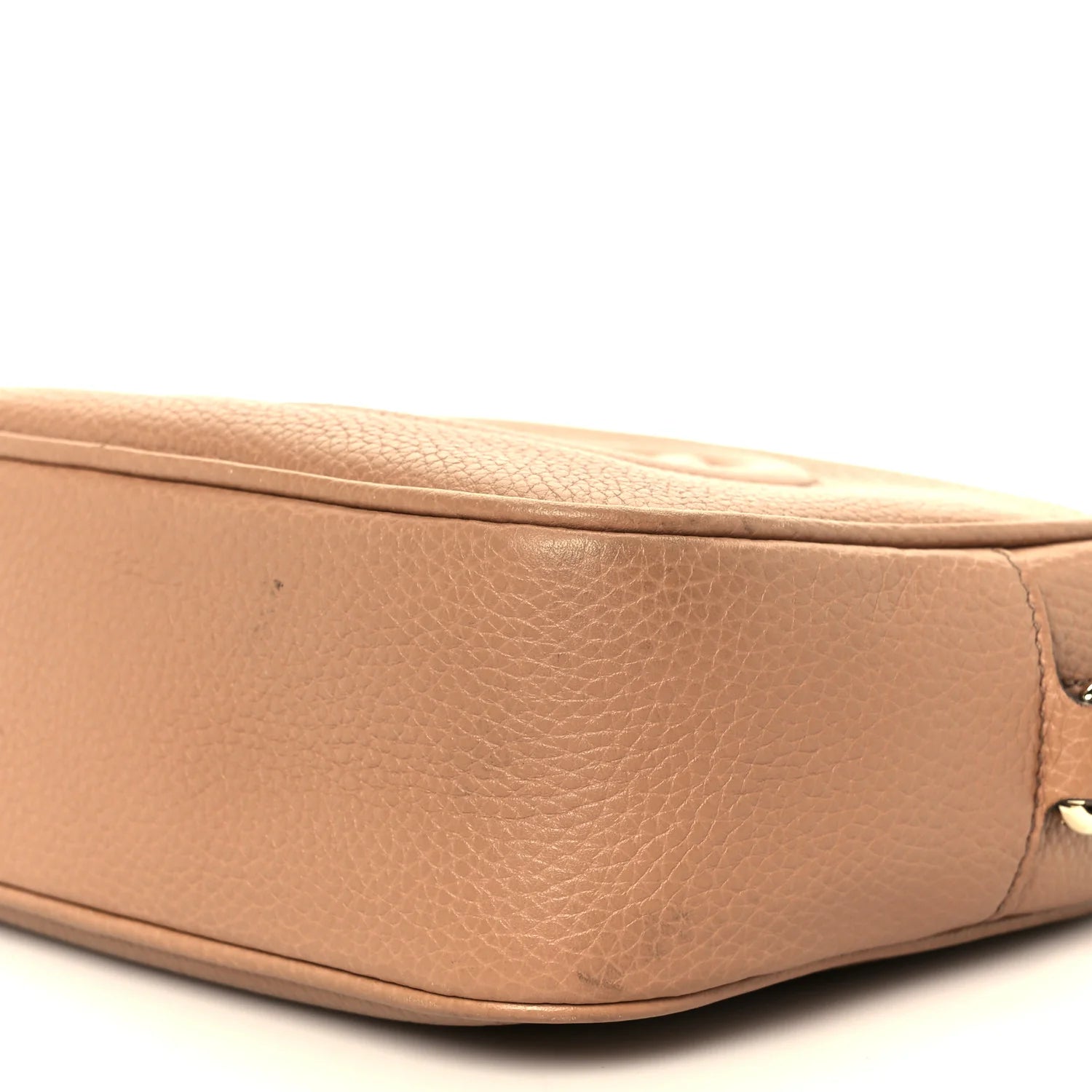 Pebbled Calfskin Small Soho Disco Bag Camelia