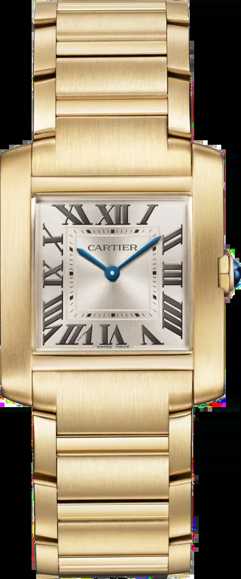 Unworn  Tank Francaise, 18K Yellow Gold, 32Mm X 27Mm, Ref# WGTA0113, Box and Papers