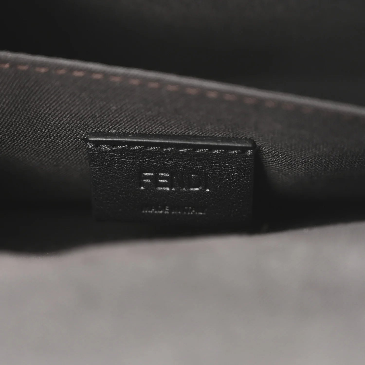 Vitello Soft F Is  Bi-Color FF 1974 Embossed Envelope Wallet on Chain with Pouches Maya Black