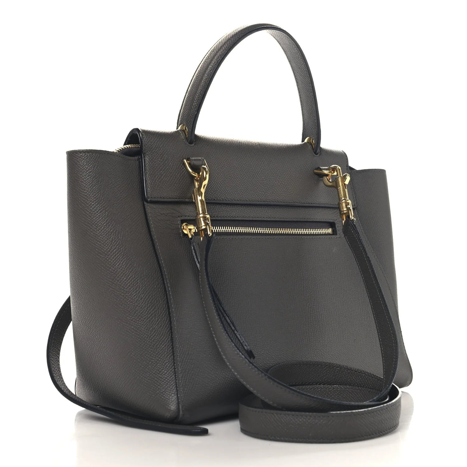 Grained Calfskin Micro Belt Bag Grey