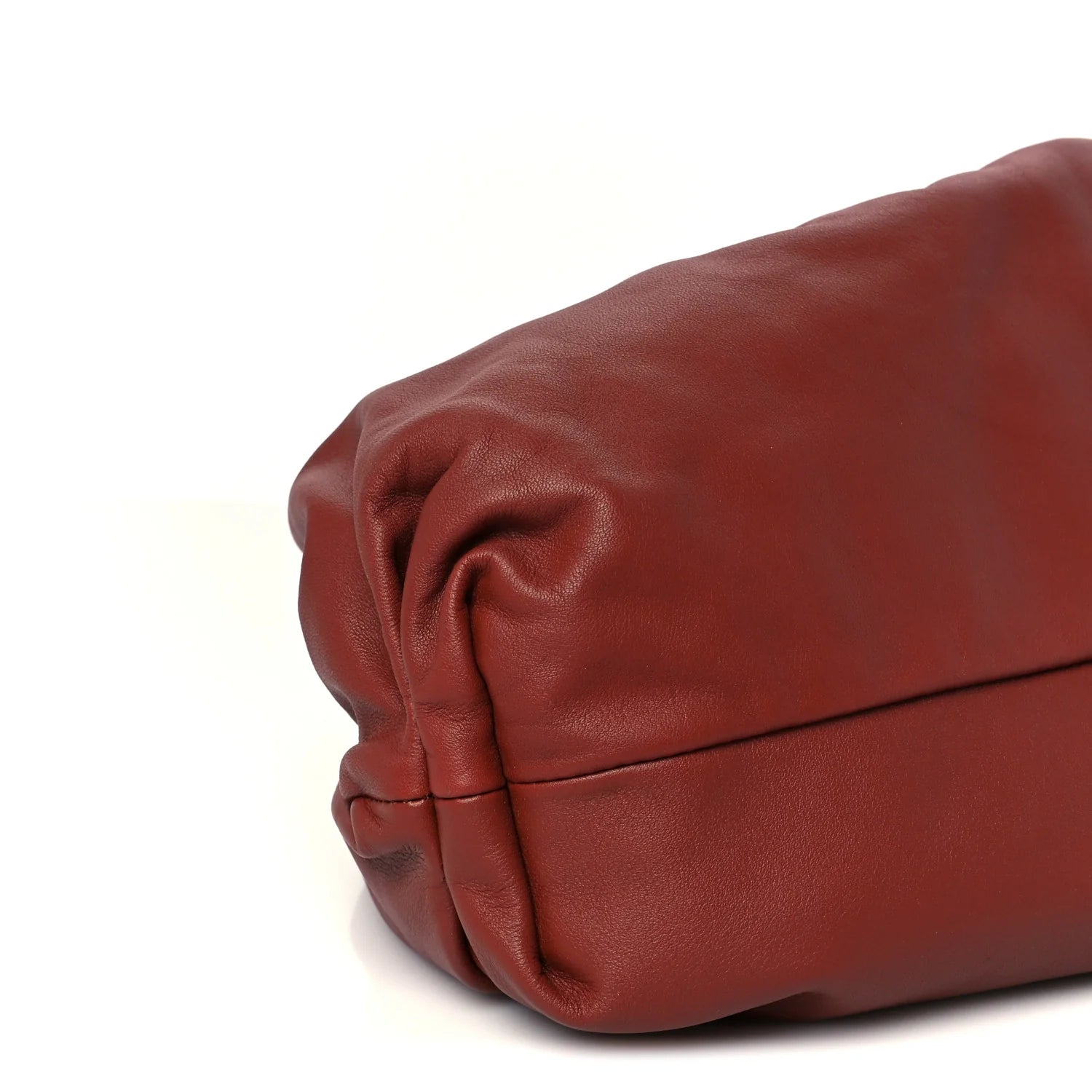 Smooth Butter Calf the Pouch Oversized Clutch Rust