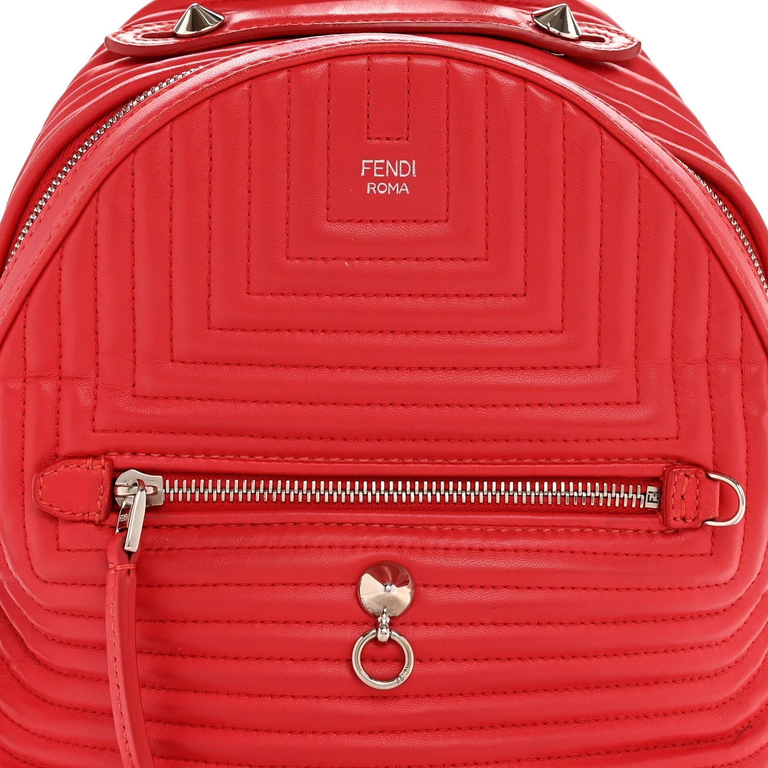 Shiny Nappa Trapuntata Mini Backpack Papavero