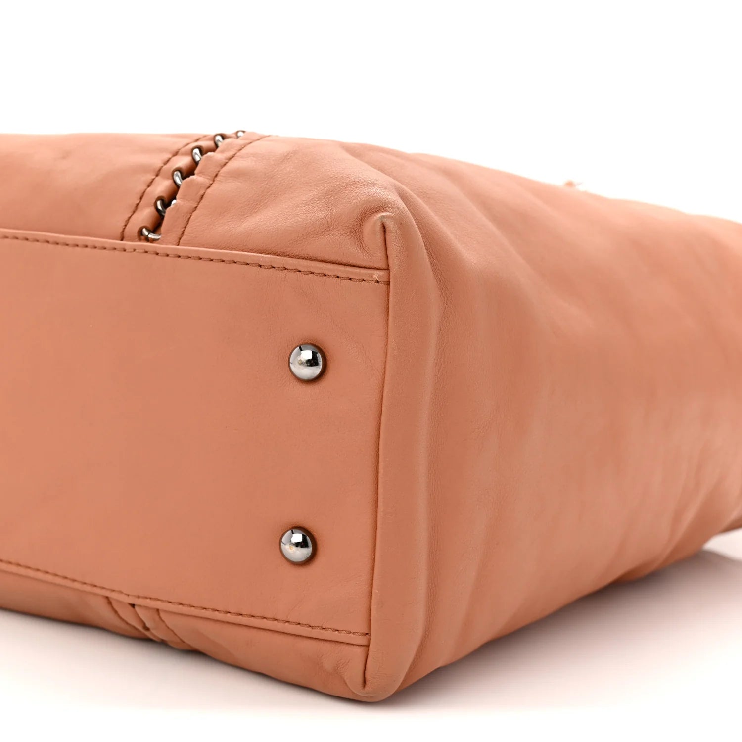 Smooth Calfskin Luxe Ligne Tote Dark Beige