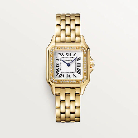 Unworn  Panthère De  Medium, 18K Yellow Gold, Diamonds, 27Mm X 36Mm, Ref# WJPN0016, Box and Papers