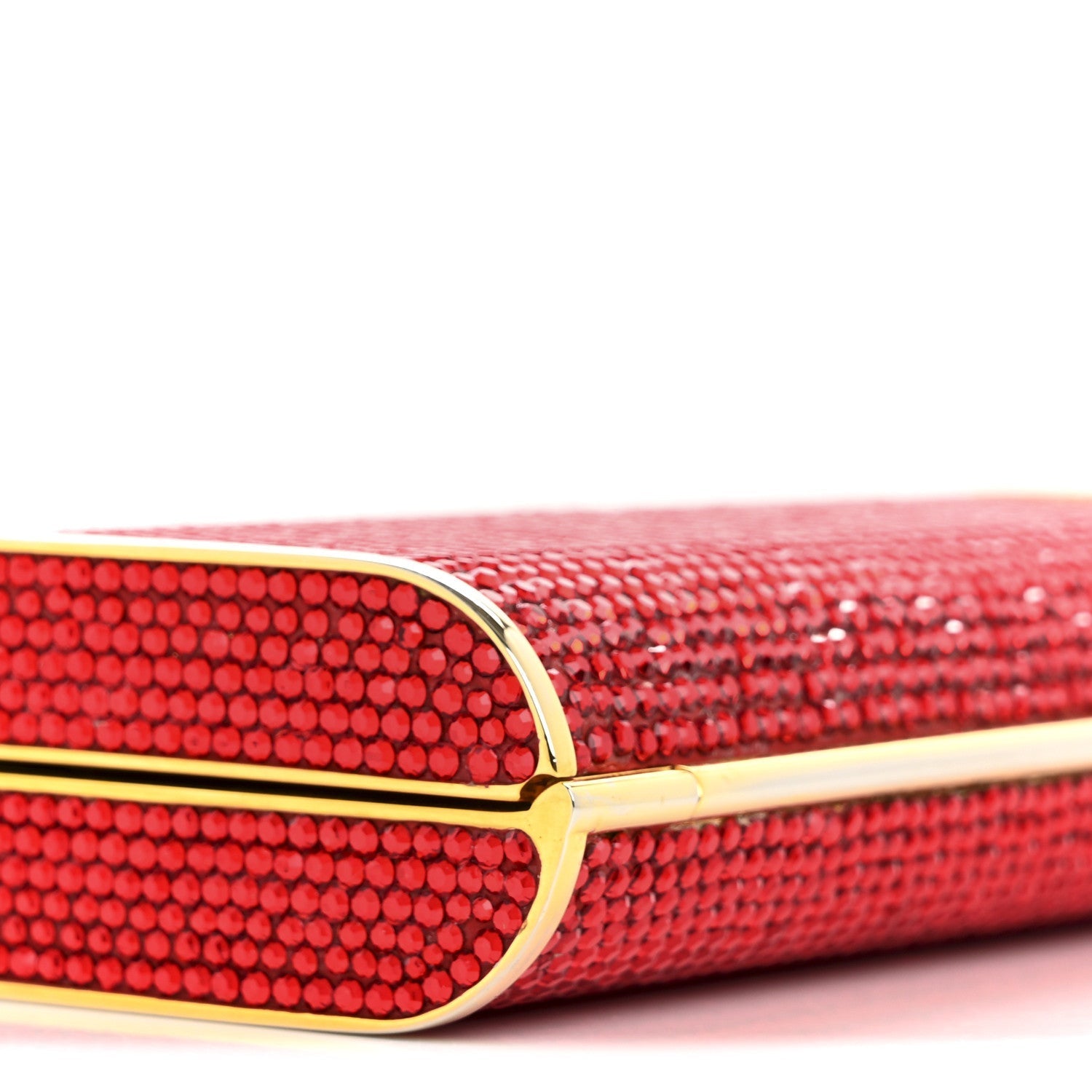 Crystal Minaudiere Clutch Red