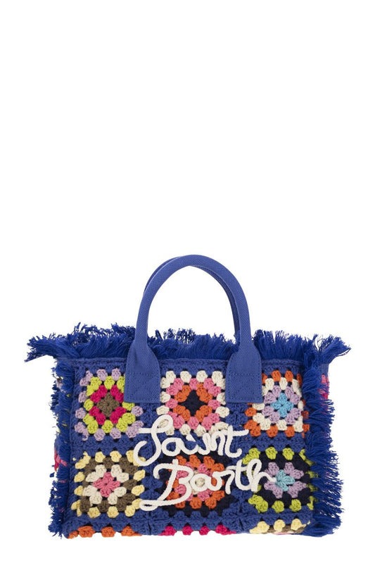 COLETTE CROCHET - HANDBAG with CROCHET FLOWER PATCH