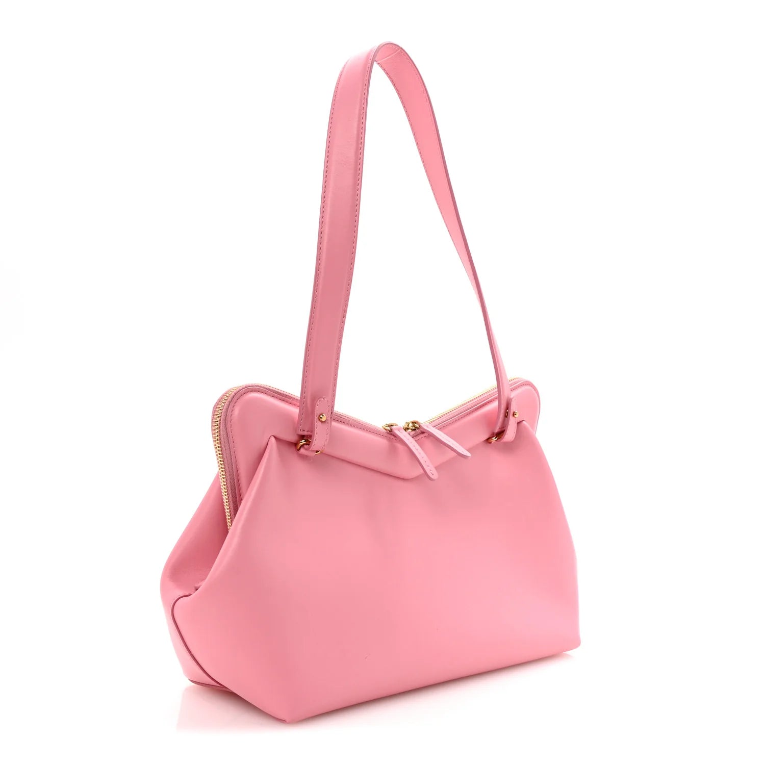 Smooth Calfskin M Frame Bag Flamingo