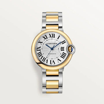 Unworn  Ballon Bleu, Stainless Steel and 18K Yellow Gold, 36Mm, Ladies, Ref# W2BB0038, Box and Papers