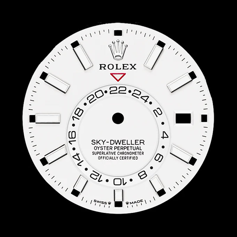 Sky-Dweller, 42Mm, Oystersteel and 18K White Gold, White, Oyster, Ref# 336934-0003