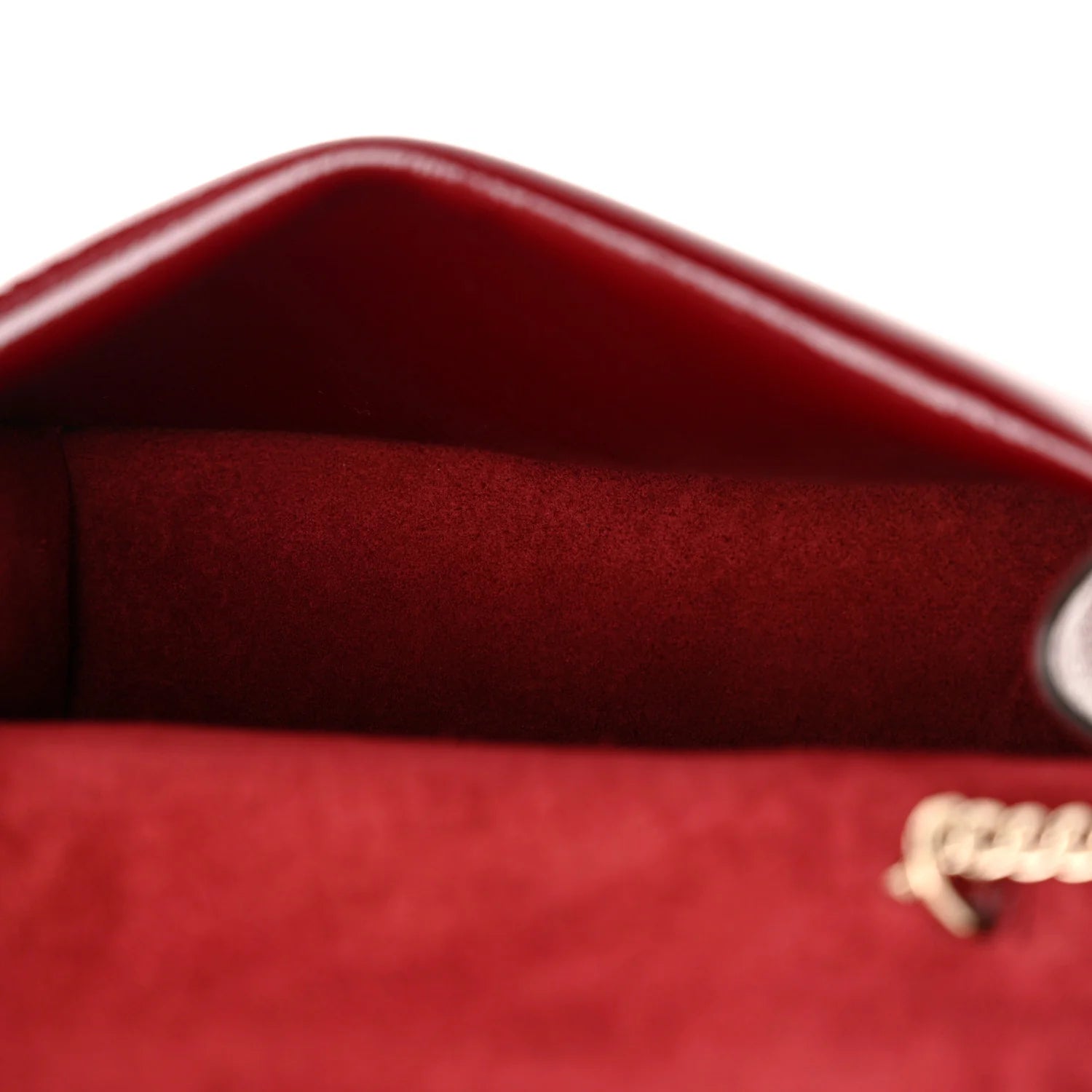 Crinkled Patent Mini Dionysus Shoulder Bag Rosso Ancora Red