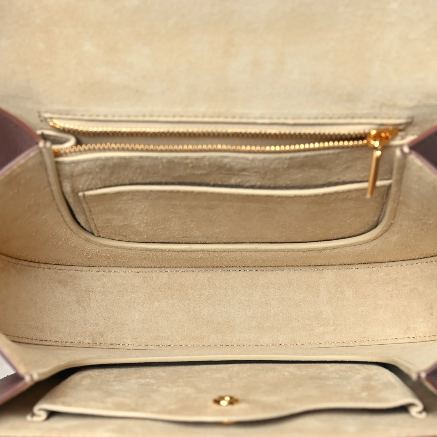 Grained Calfskin Small Ghiera Bag Deep Kummel