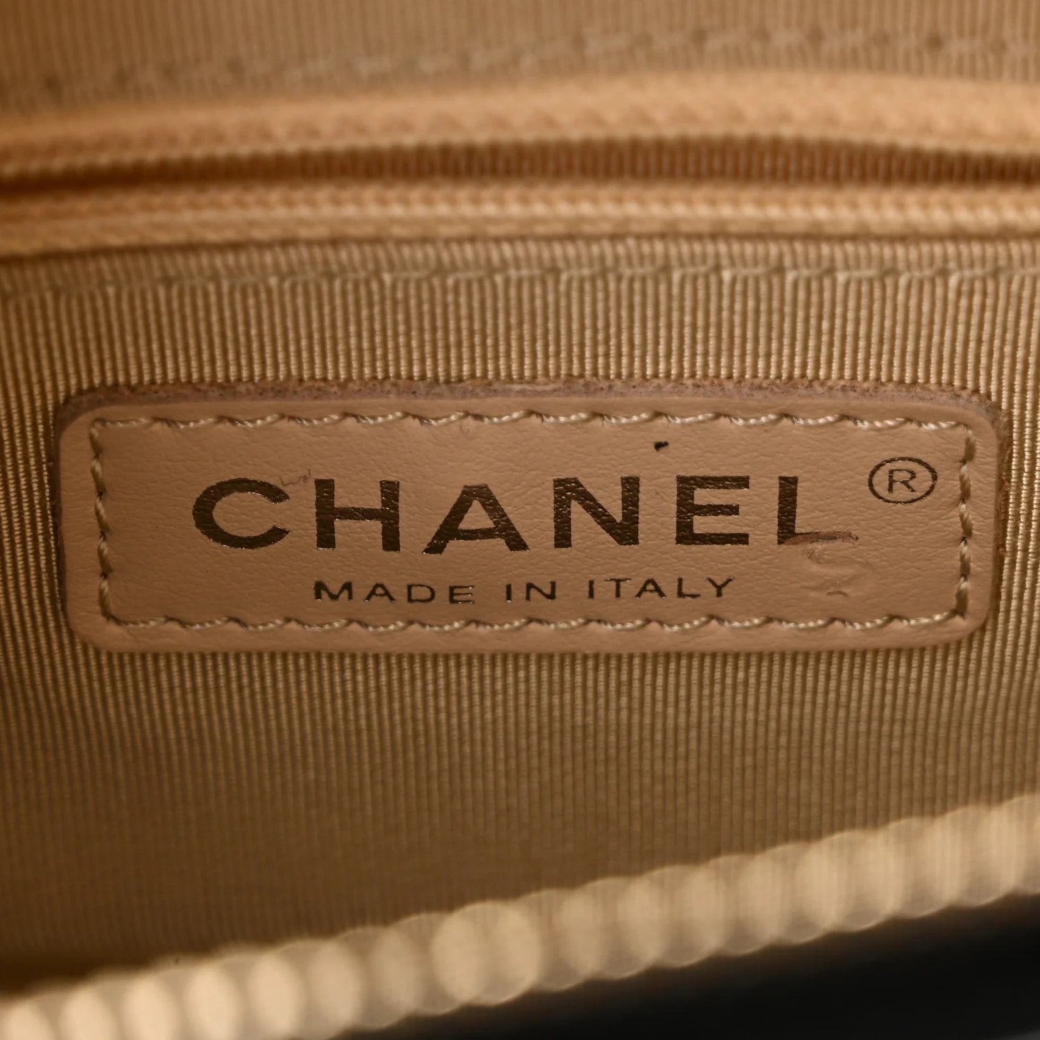 Rattan Calfskin Small Gabrielle Hobo Beige Black