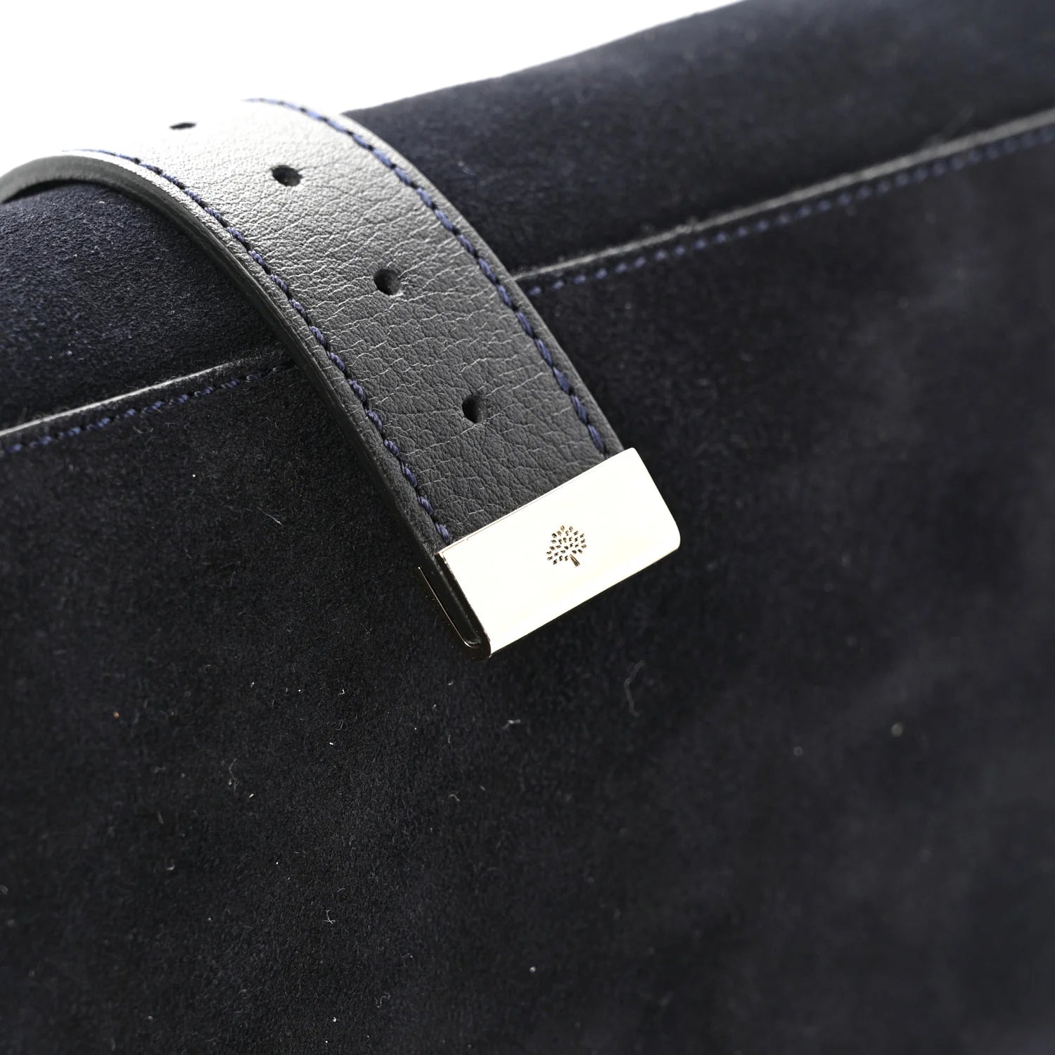 Heavy Suede Alexa Tassel Satchel Ink Blue