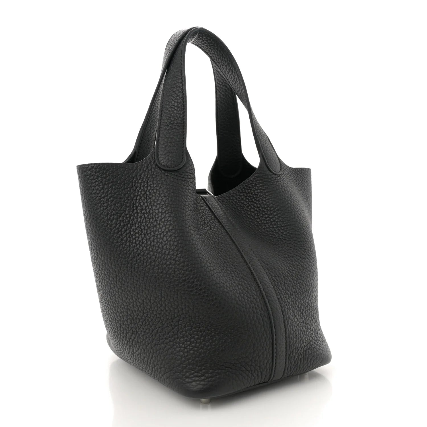 Taurillon Clemence Picotin Lock 18 PM Black