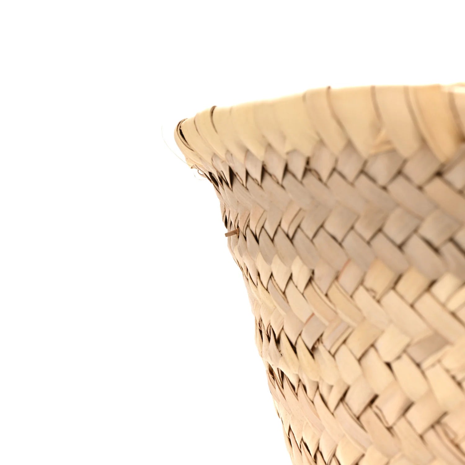 Raffia Calfskin Triomphe Medium Panier Tan