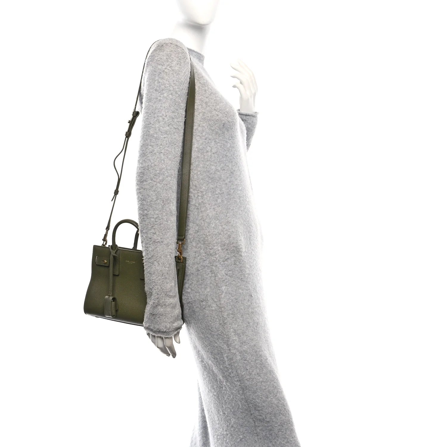 Grained Calfskin Nano Supple Sac De Jour Loden Green