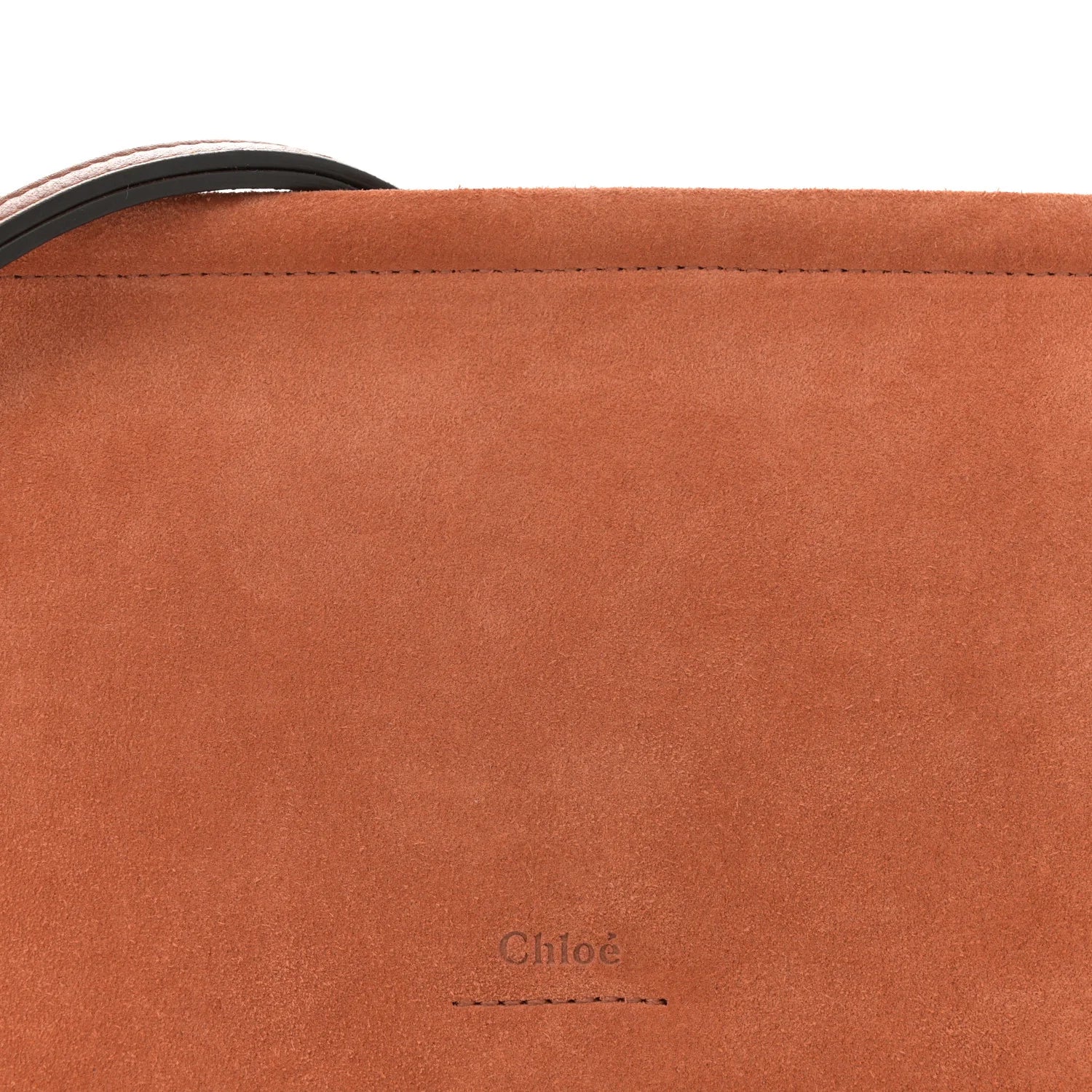 Suede Calfskin Medium Faye Shoulder Bag Tobacco