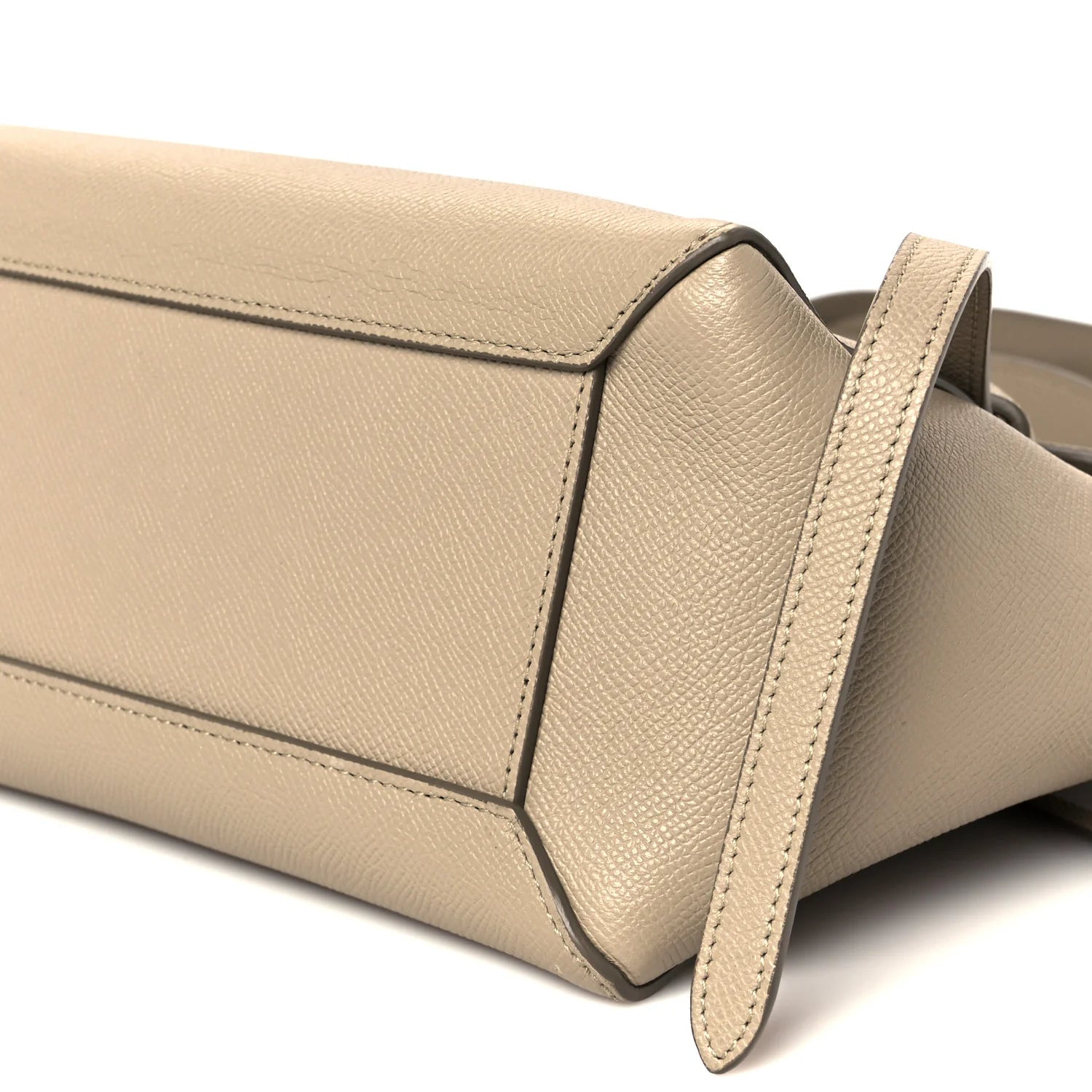 Grained Calfskin Nano Belt Bag Light Taupe