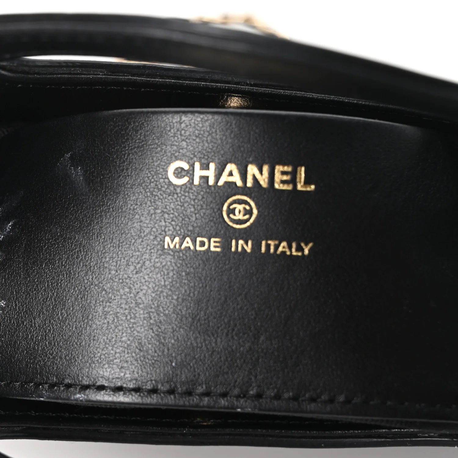 Shiny Crumpled Calfskin Quilted Nano 31 Shopping Bag Black