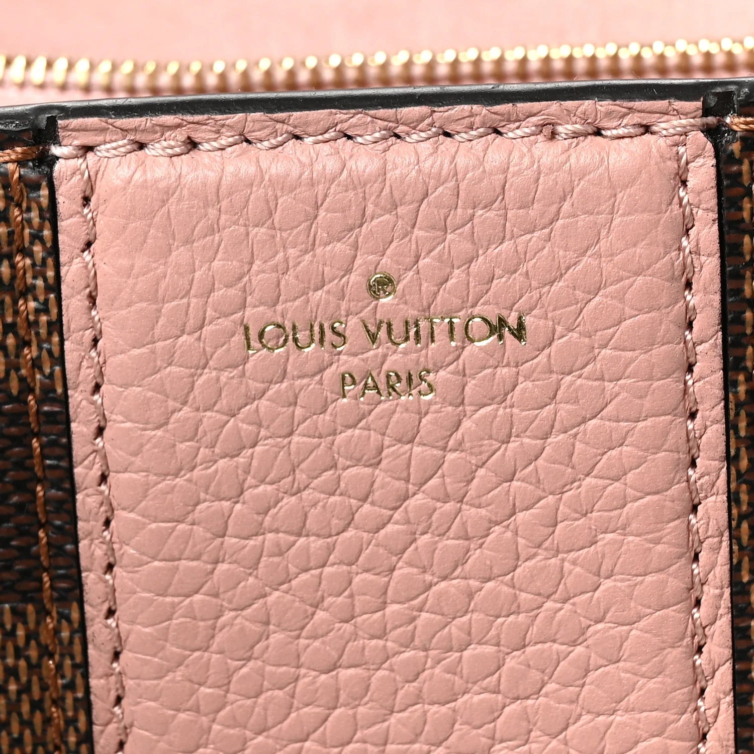 Damier Ebene Cuir Taurillon Wight Magnolia