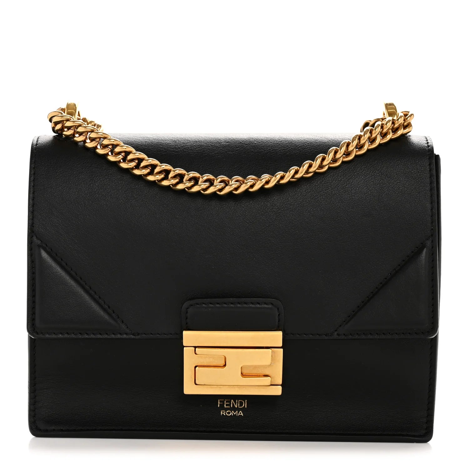 Vitello Grace Matte Small Kan U Shoulder Bag Black