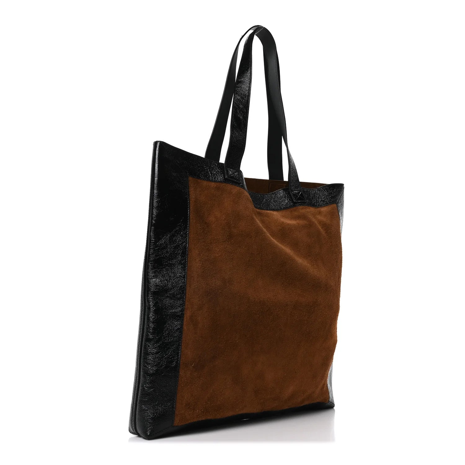 Suede Large Ophidia Vertical Shopping Tote Chestnut
